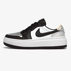 Women's Air Jordan 1 Elevate Low Silver Toe Metallic WMNS SZ 10.5 11.5